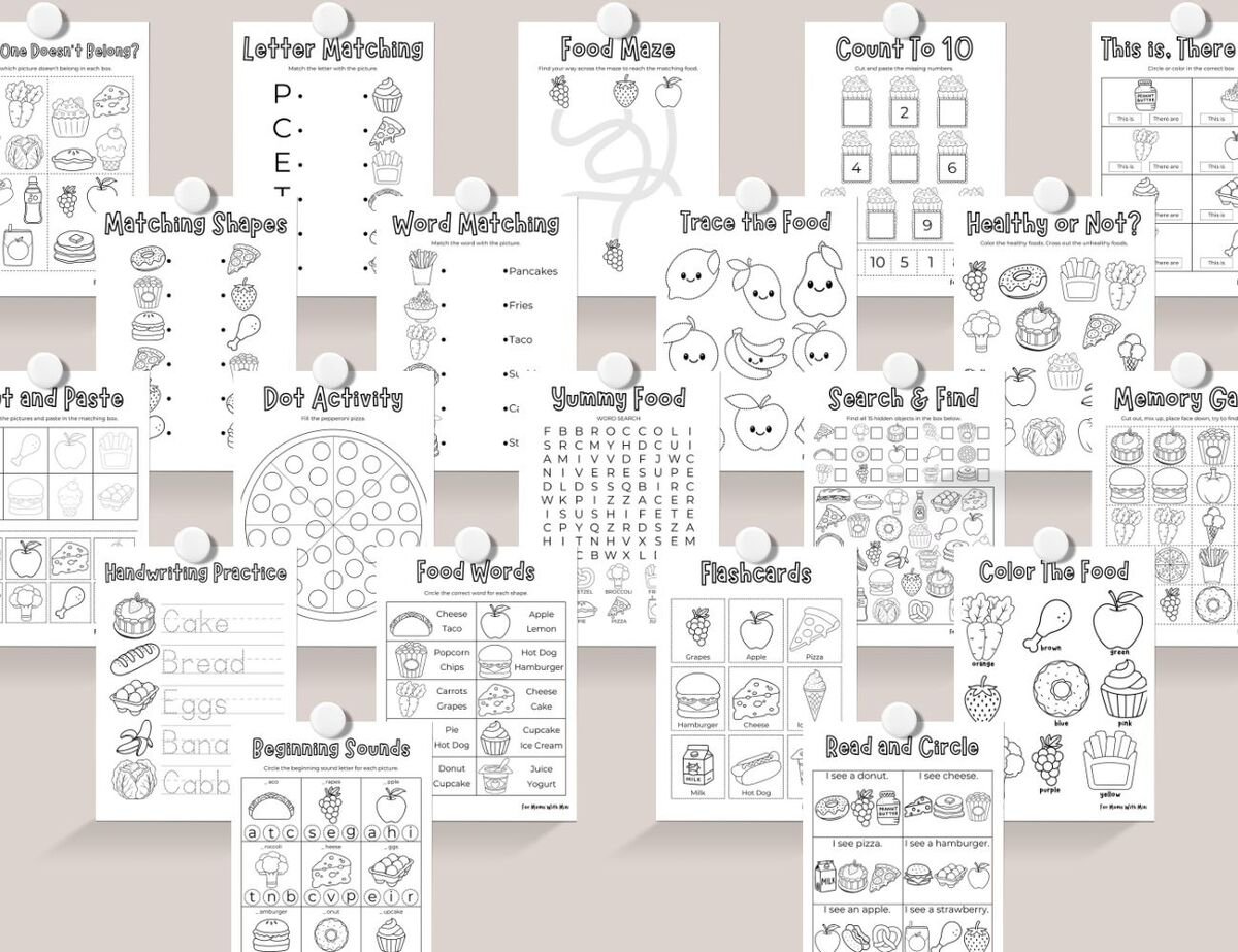 Food Workbook for Kids