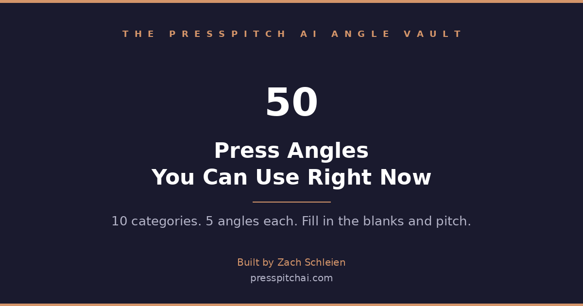 The Angle Playbook: 50 Press Angles