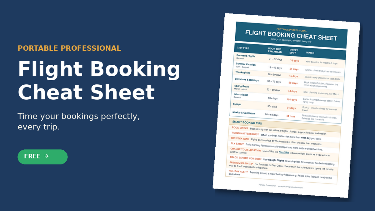 Flight Booking Cheat Sheet