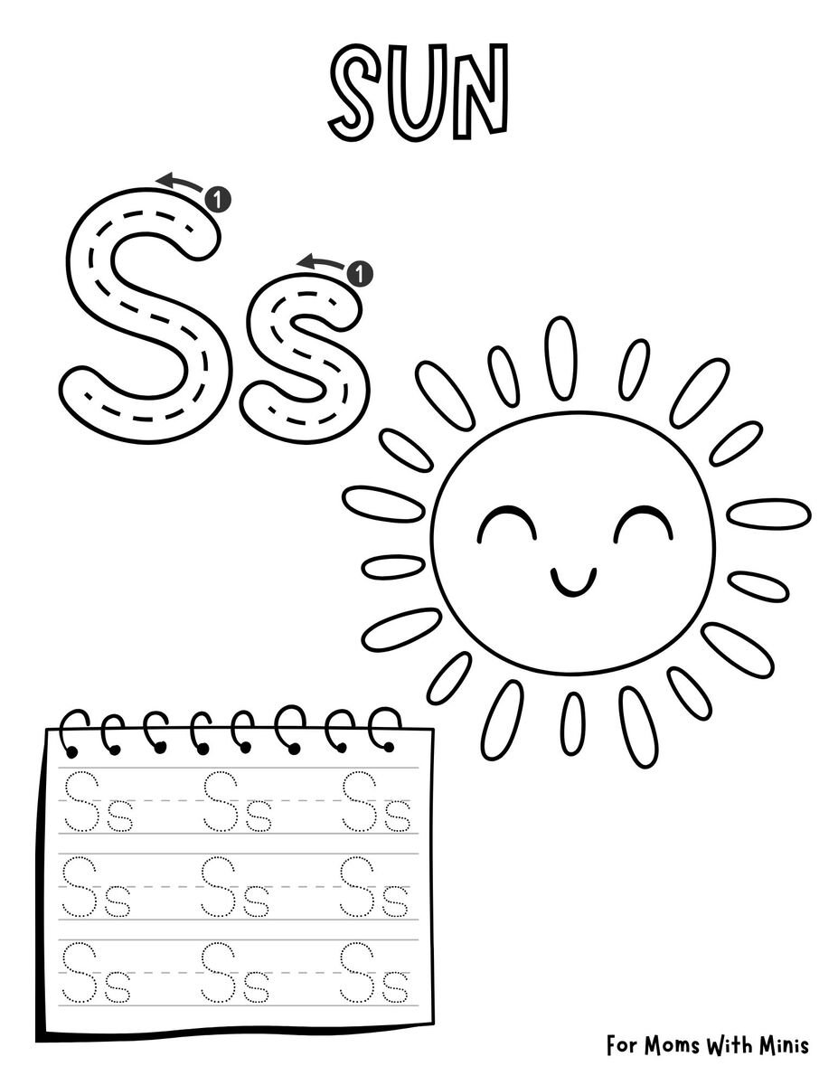 The Letter S is for Sun Worksheet