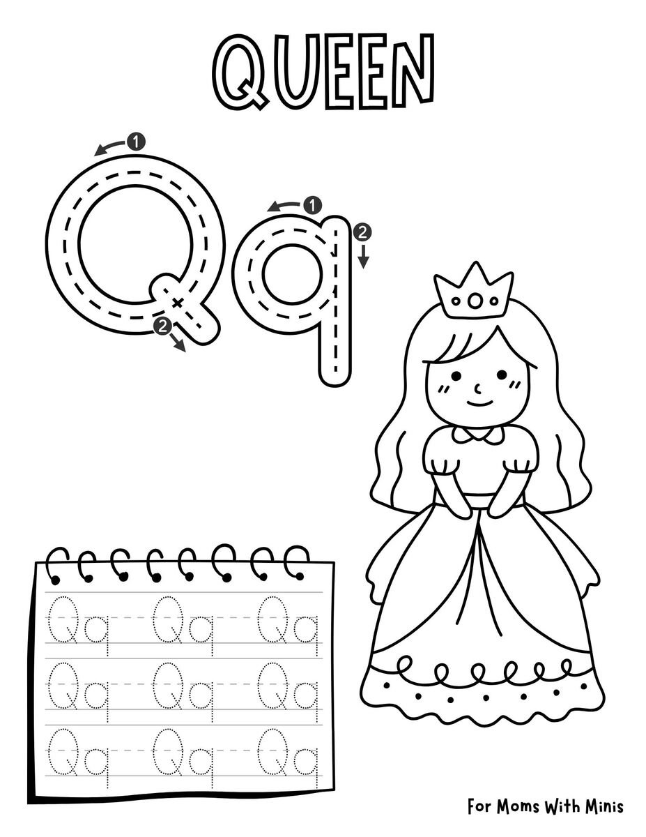 The Letter Q is for Queen Worksheet