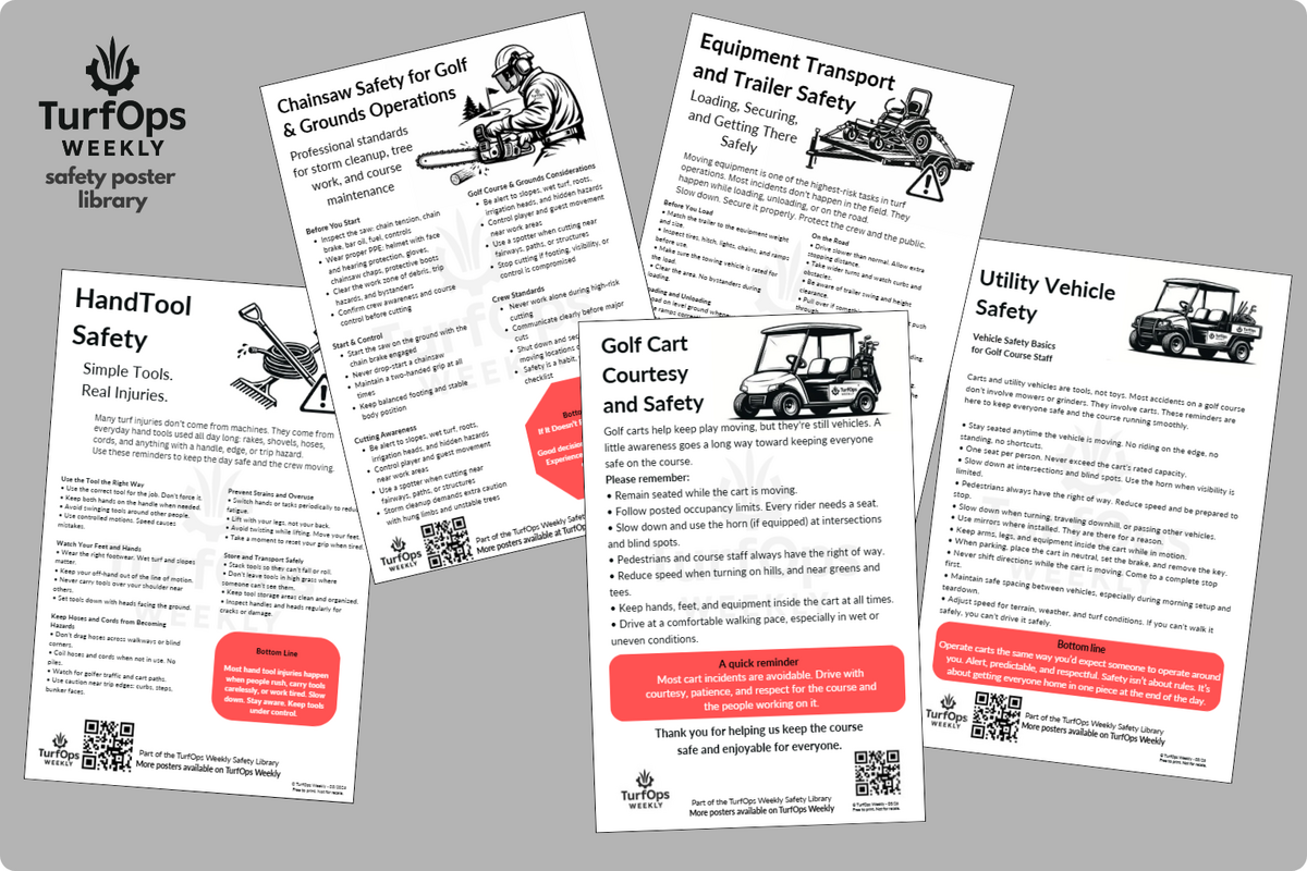 TurfOps Weekly Free Safety Poster Pack for Golf and Grounds Operations - Image 2