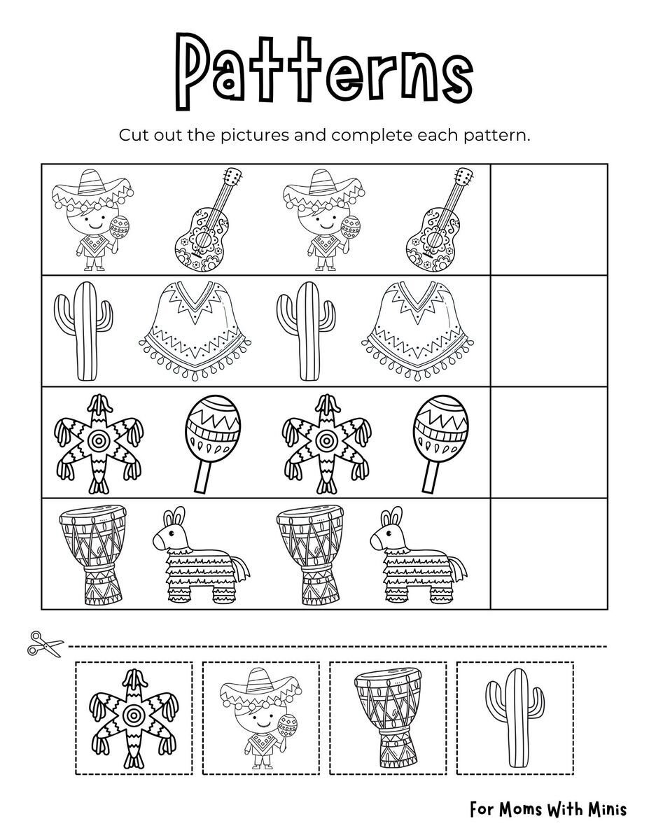 Cinco De Mayo Patterns Worksheet