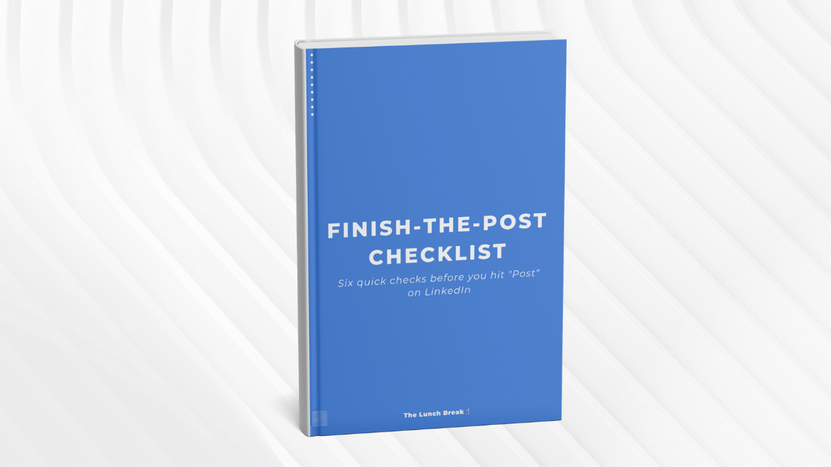 Finish-the-Post Checklist