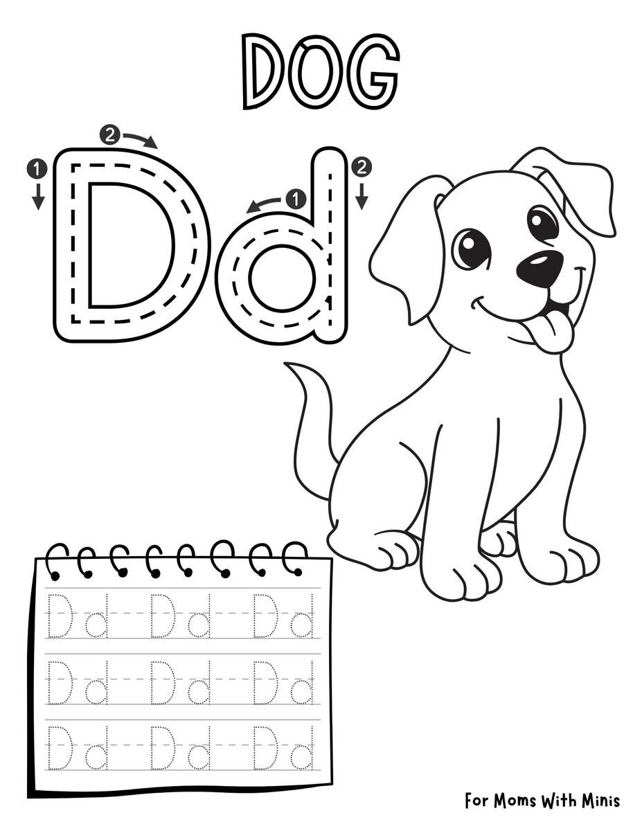 The Letter D is for Dog Worksheet