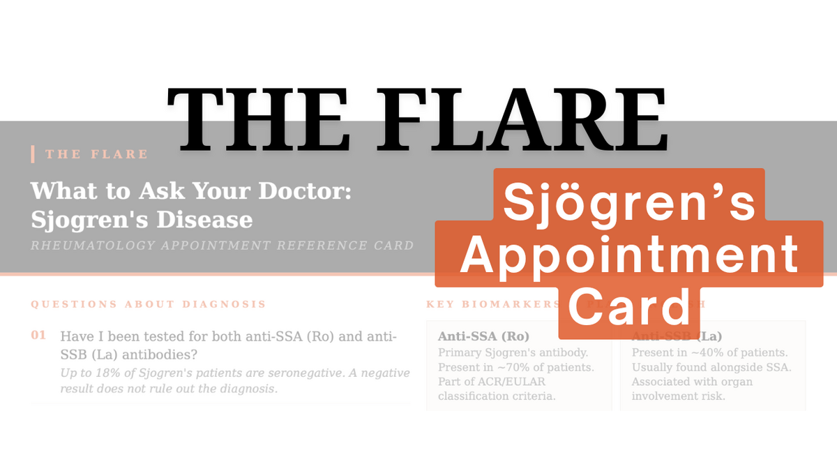 Sjögren's Disease Appointment Reference Card