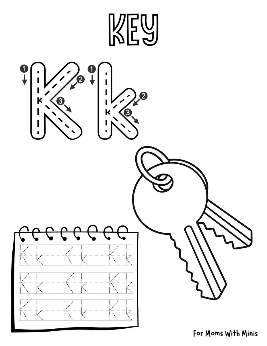 The Letter K is for Key Worksheet