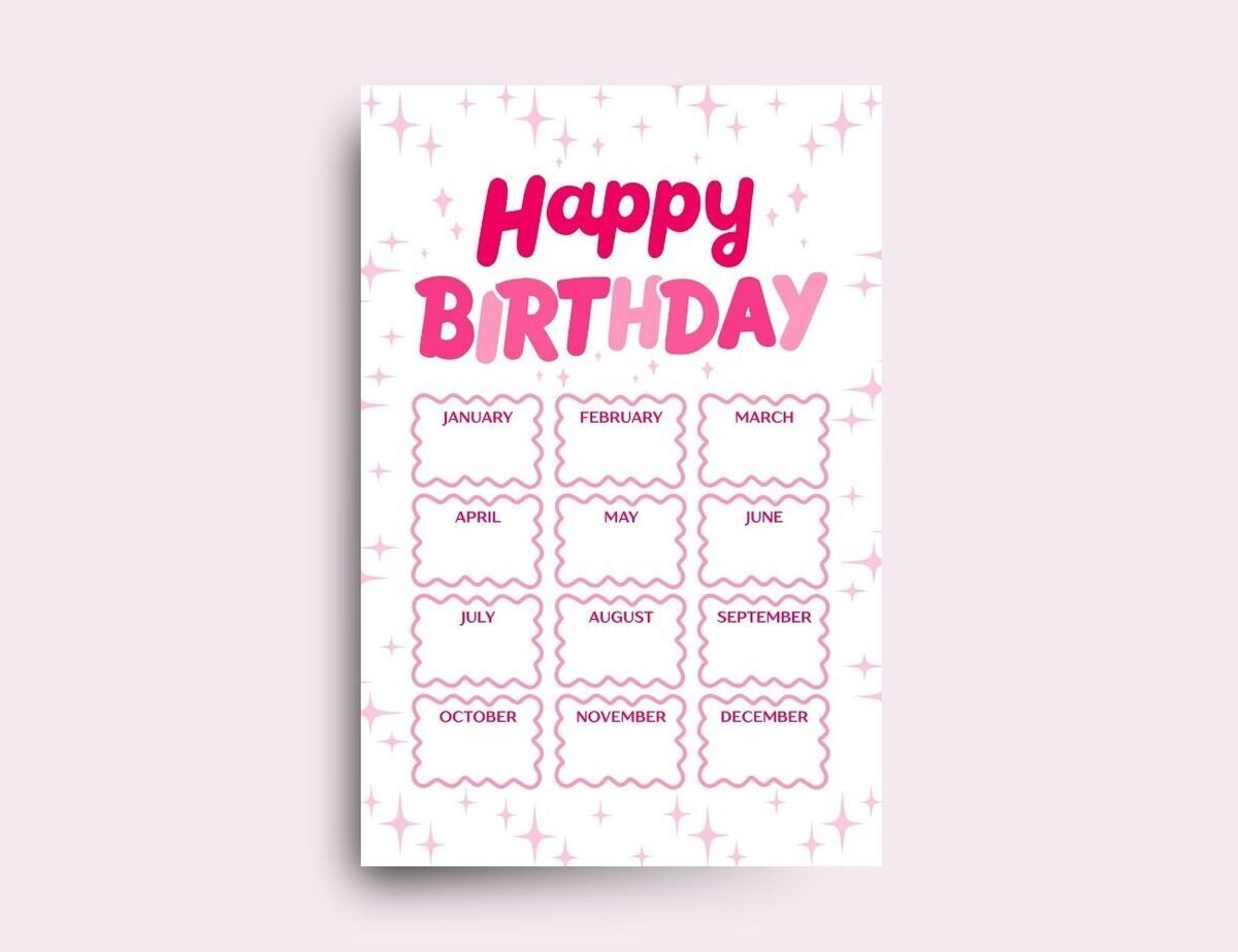 Sparkle Accent Classroom Birthday Poster