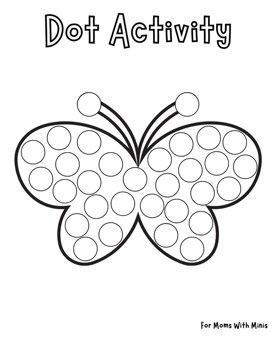 Butterfly Dot Activity Worksheet