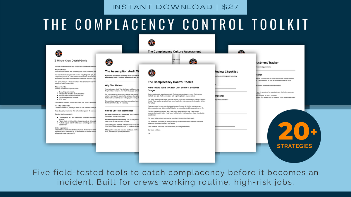 The Complacency Control Toolkit