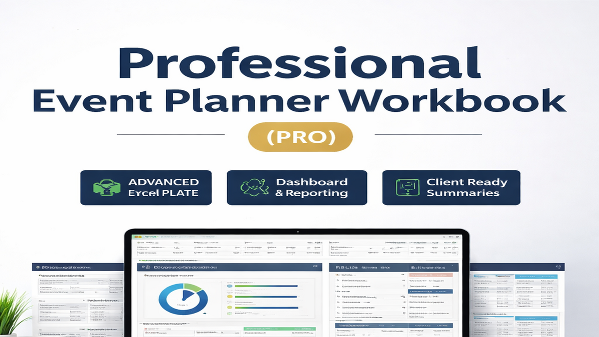Professional Event Planner Workbook (Pro) — Excel Edition