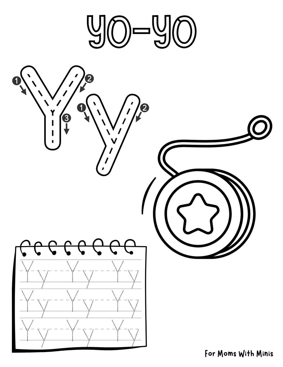 The Letter Y is for Yo-Yo Worksheet