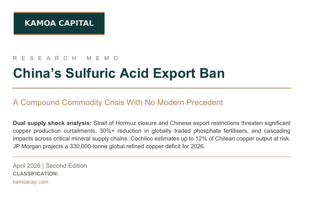 China's Sulfuric Acid Export Ban: A Compound Commodity Crisis With No Modern Precedent