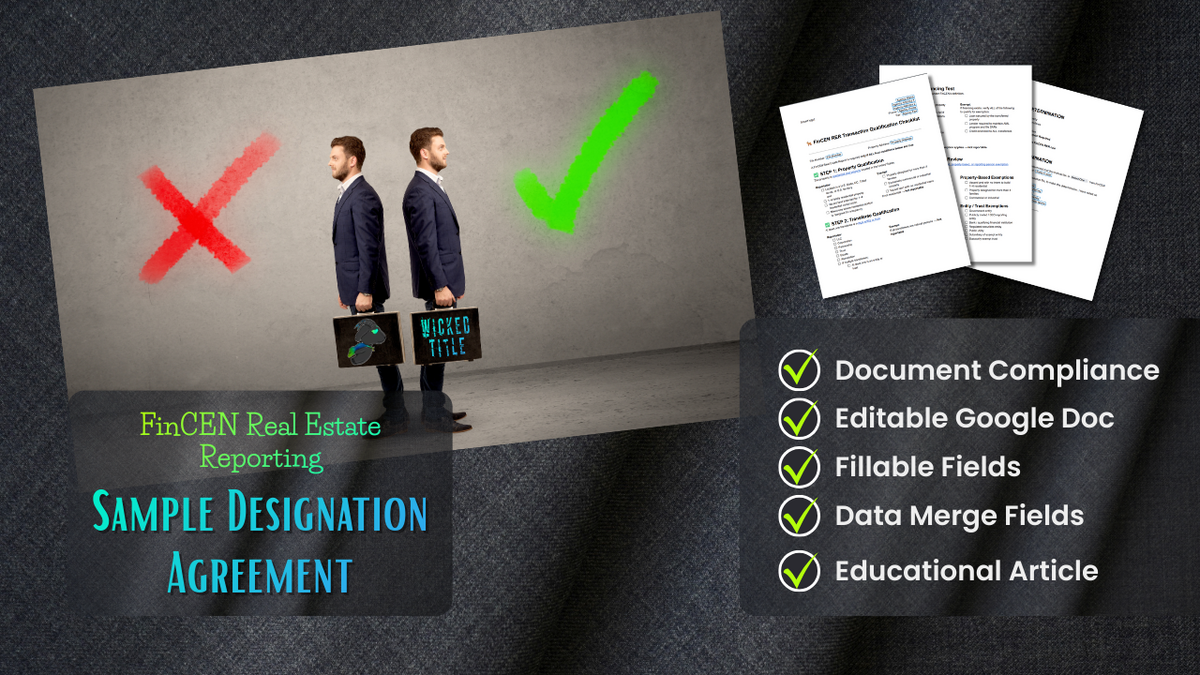 FinCEN Sample Designation Agreement