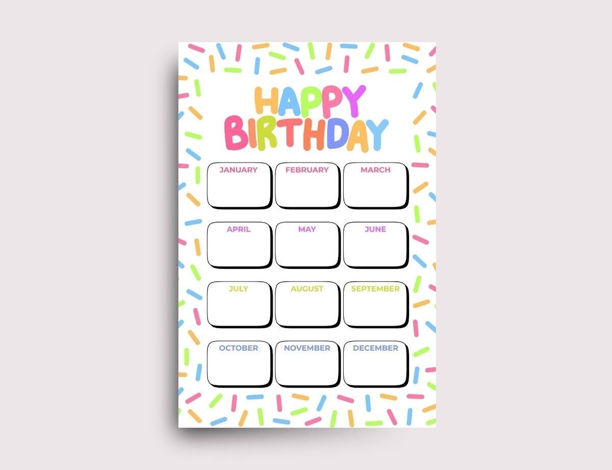 Sprinkles Classroom Birthday Poster