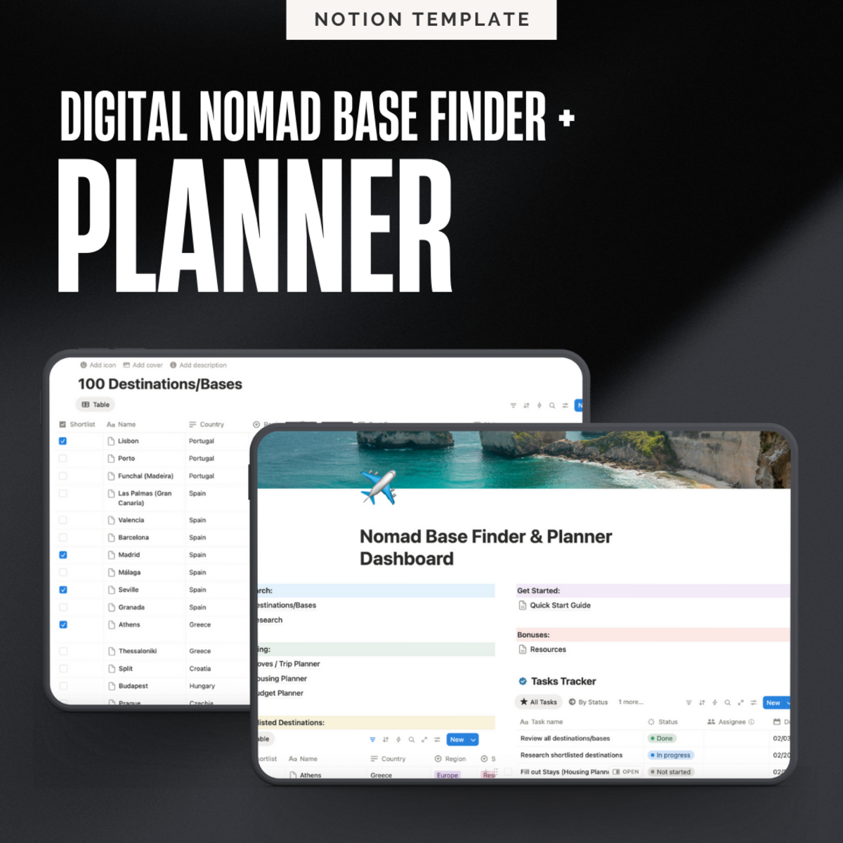 Nomad Base Finder & Planner Notion Template