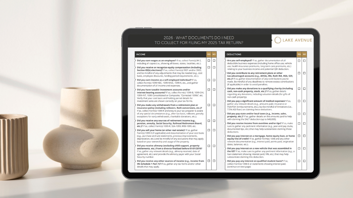 2025 Tax Return Document Checklist