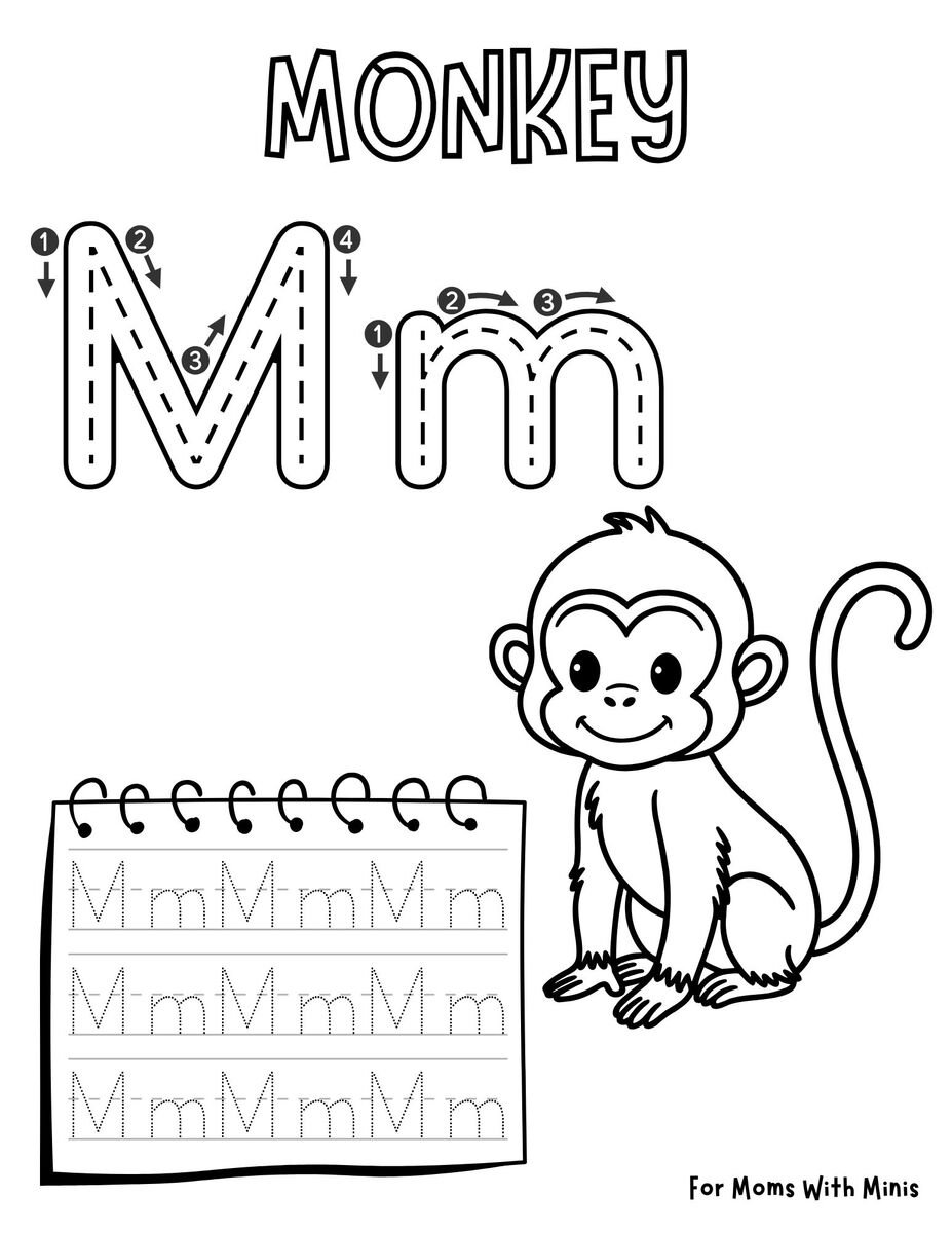 The Letter M is for Monkey Worksheet