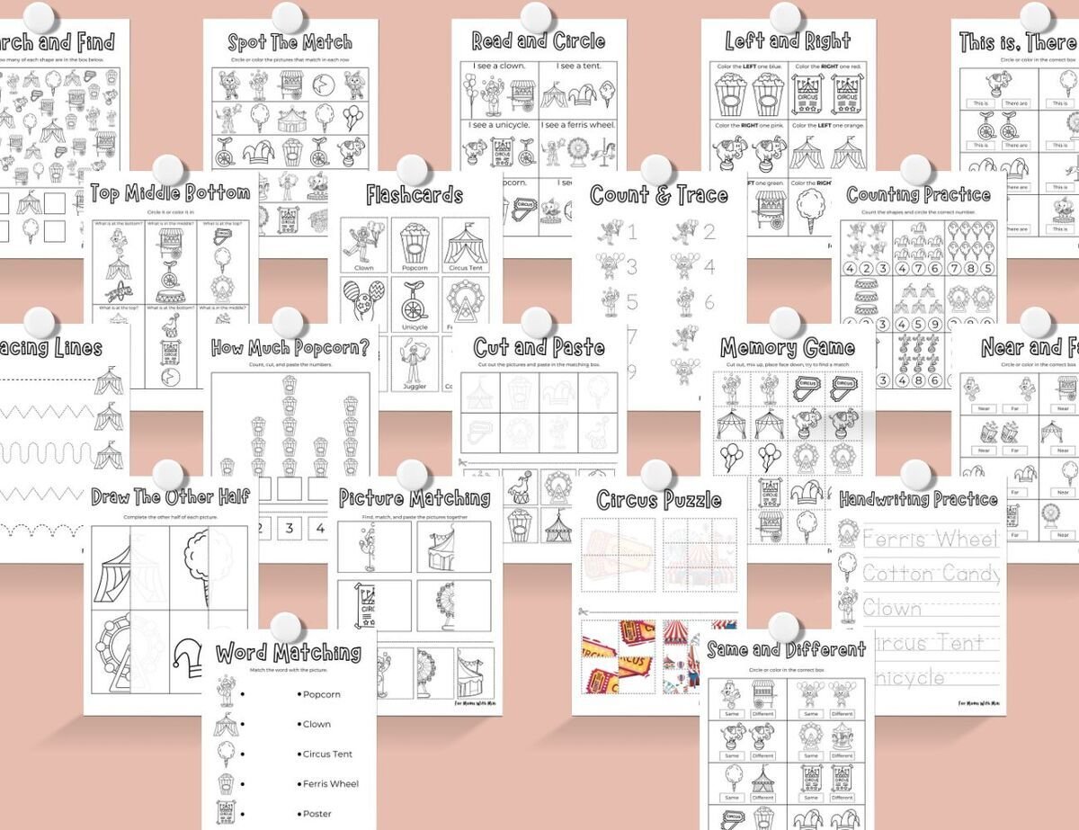 Circus Workbook for Kids
