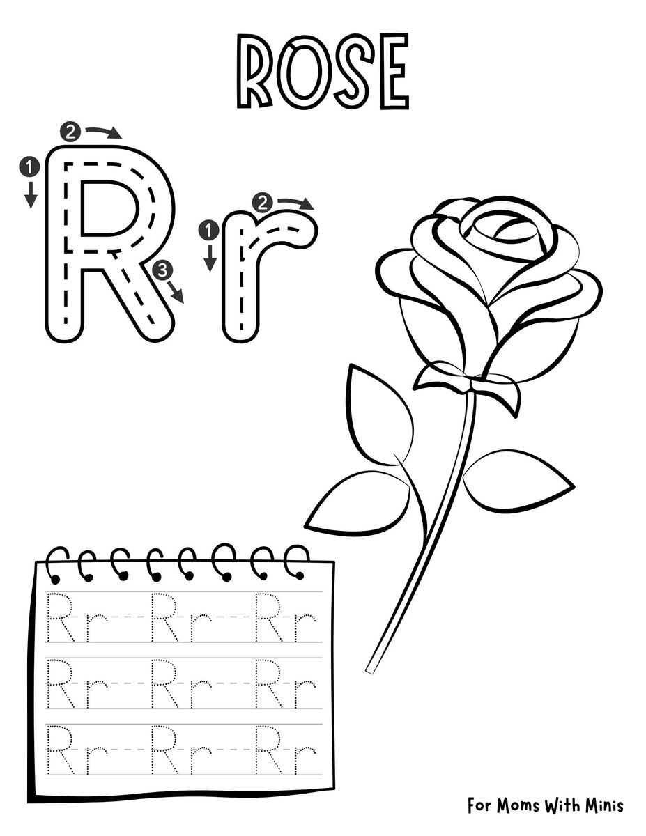 The Letter R is for Rose Worksheet