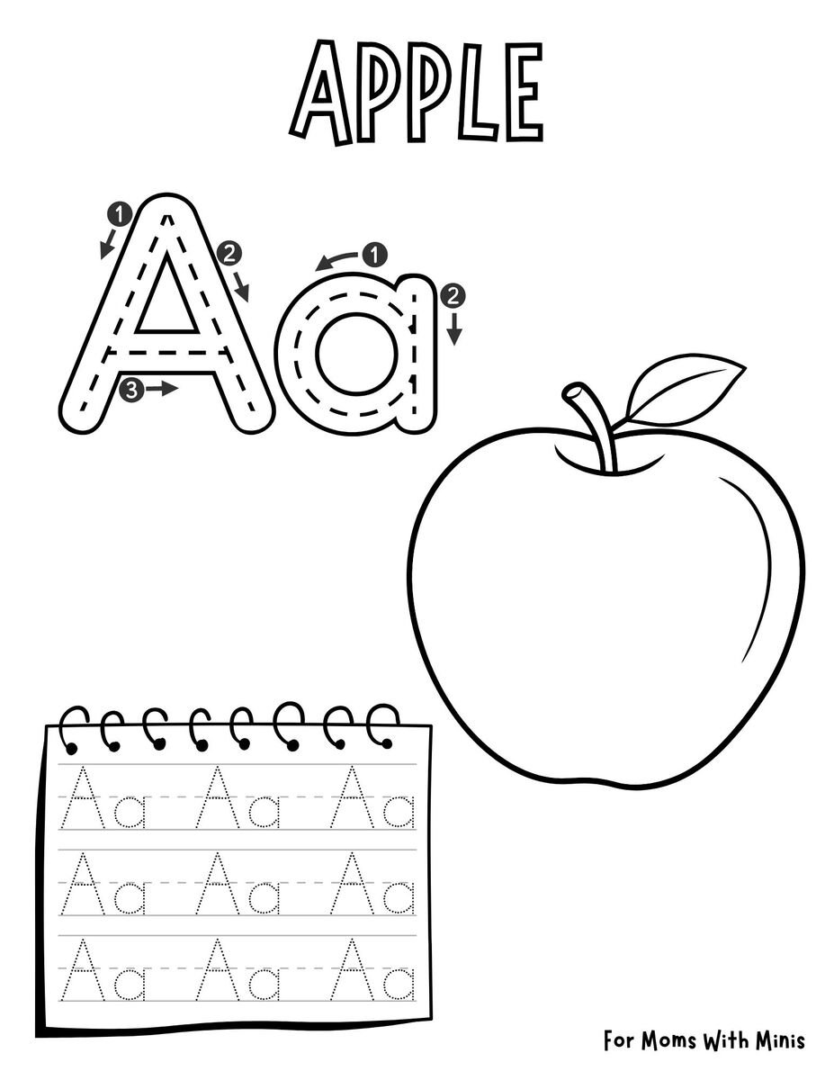 The Letter A is for Apple Worksheet