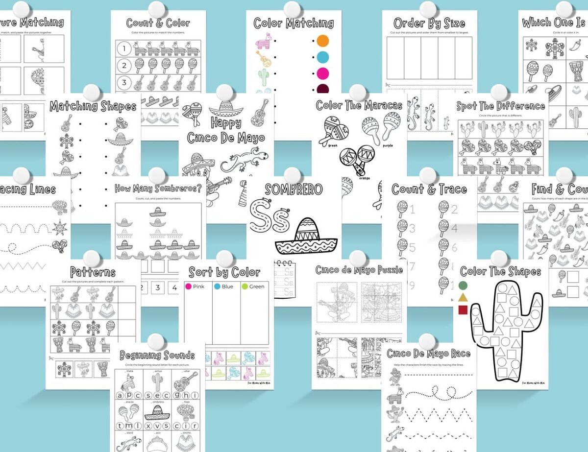 Cinco De Mayo Workbook for Kids