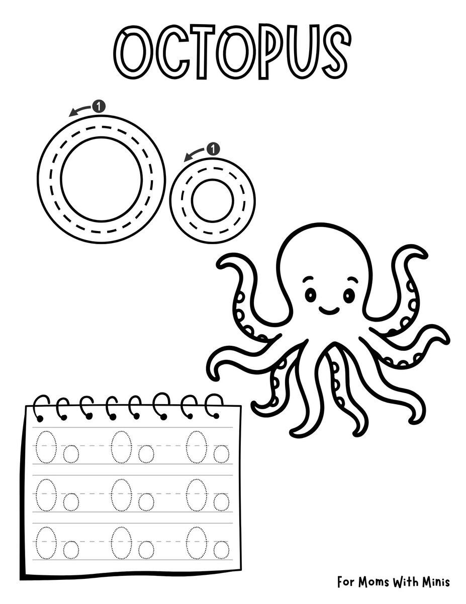 The Letter O is for Octopus Worksheet