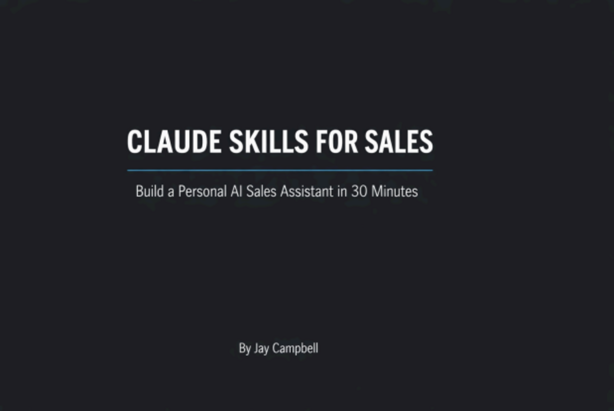 Claude Skills for Sales: Build a Personal AI Sales Assistant in 30 Minutes