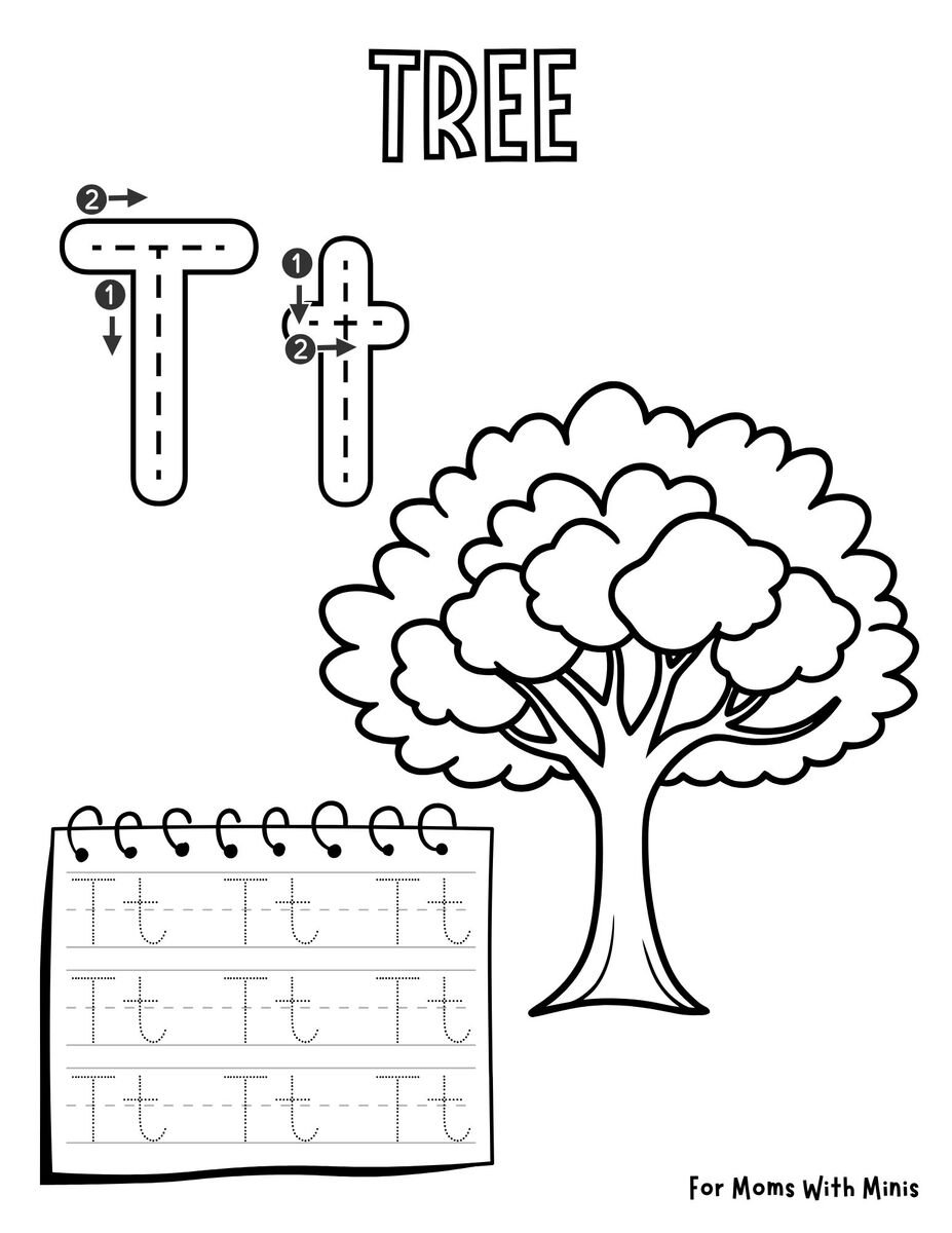 The Letter T is for Tree Worksheet