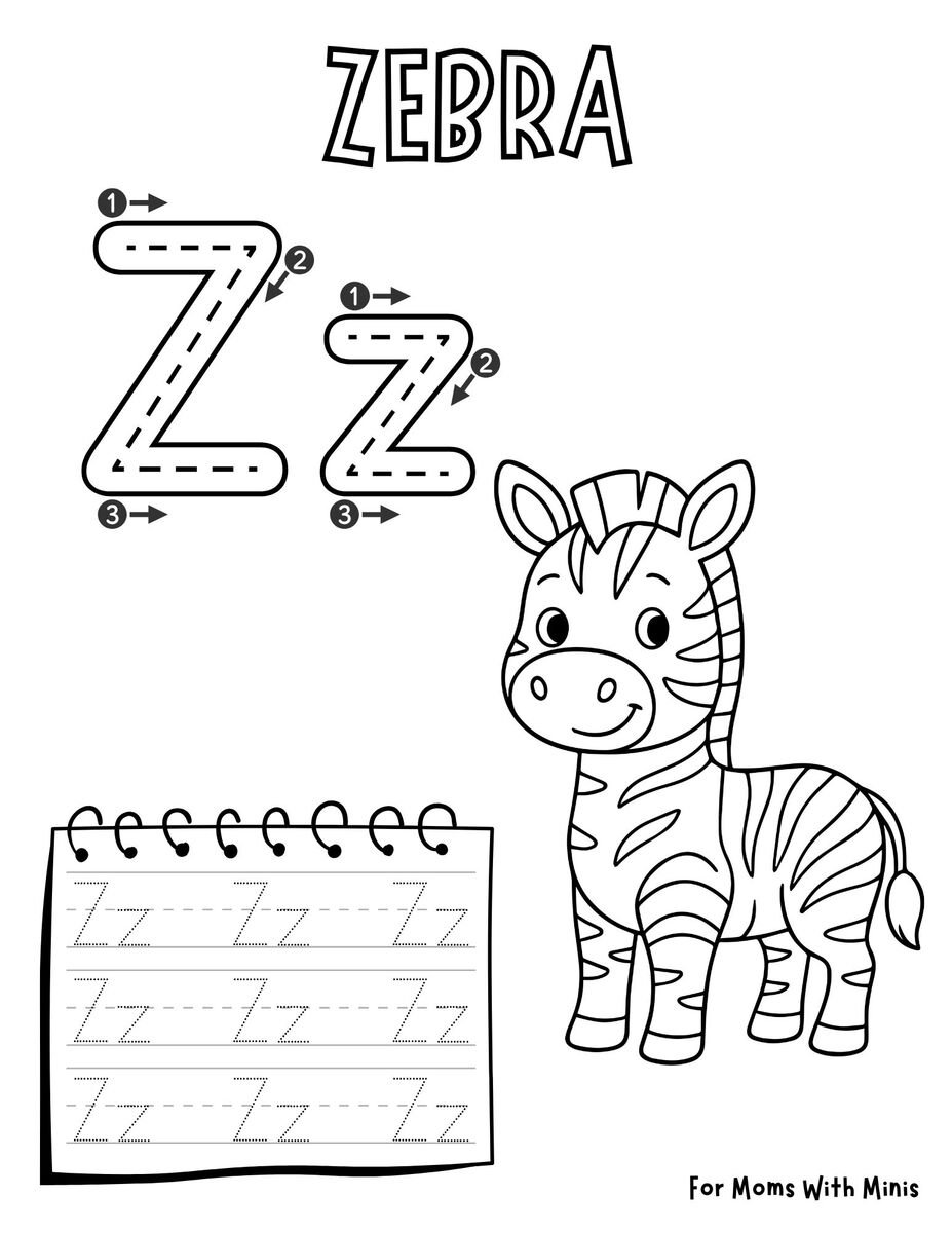The Letter Z is for Zebra Worksheet