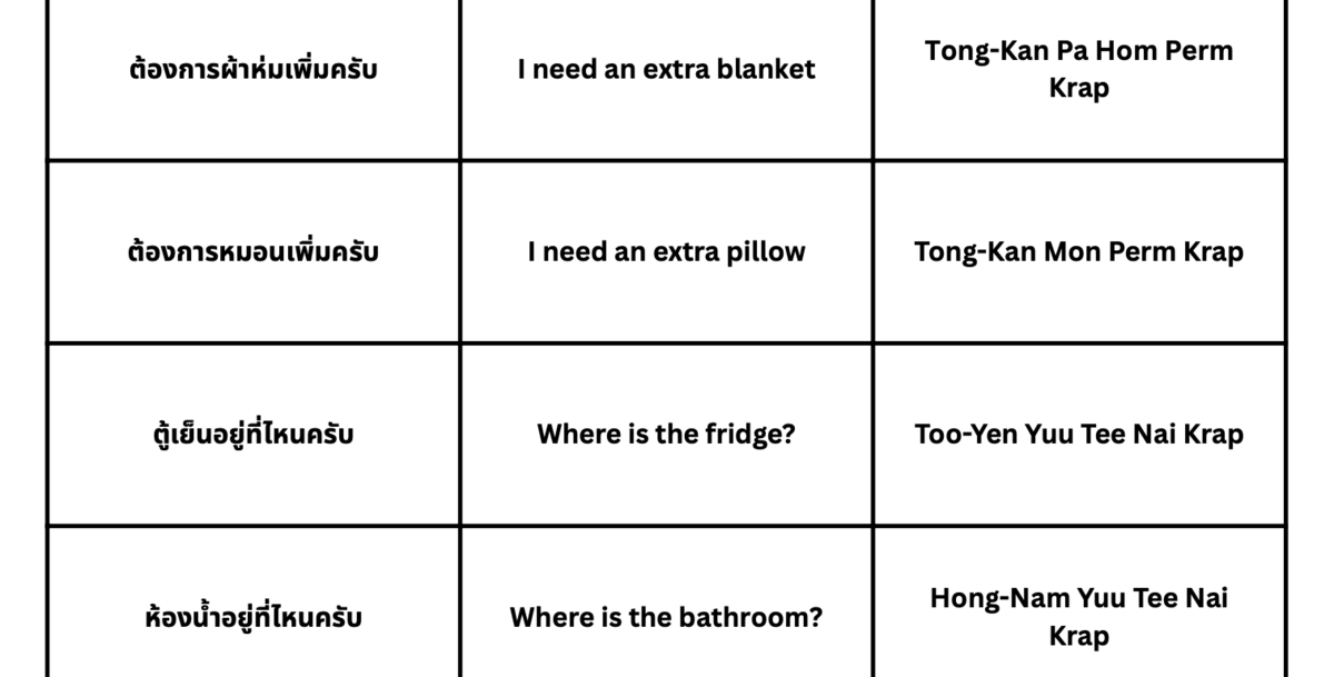 The Ultimate Hotel Thai-English Phrase Book - Image 3