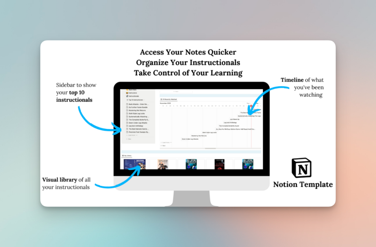 BJJ Instructional Note Organizer