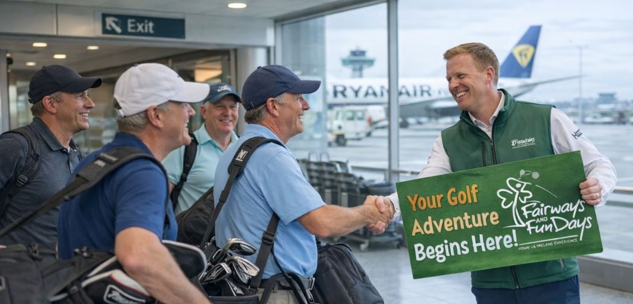 Group arriving in Ireland meeting Corey