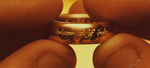 Gif of 'one ring to rule them all' from Lord of the rings