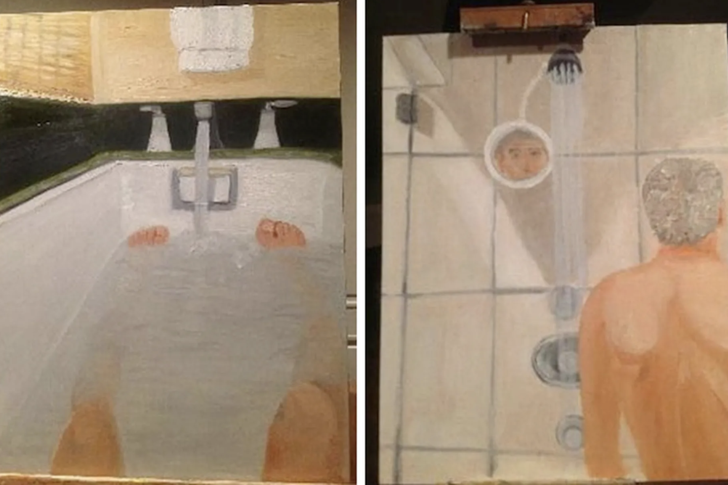 George W Bush Self-Portrait (smoking gun)