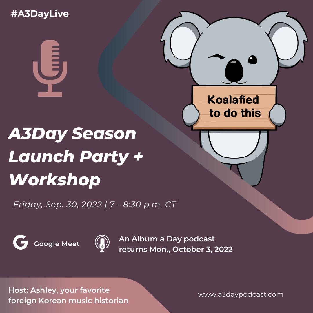 An Album a Day podcast will host a virtual season launch party and workshop on September 30, 2022. The event will take place for free on Google Meet from 7:00 p.m. until 8:30 p.m. Central Time. Registration is exclusively available via newsletter subscription.