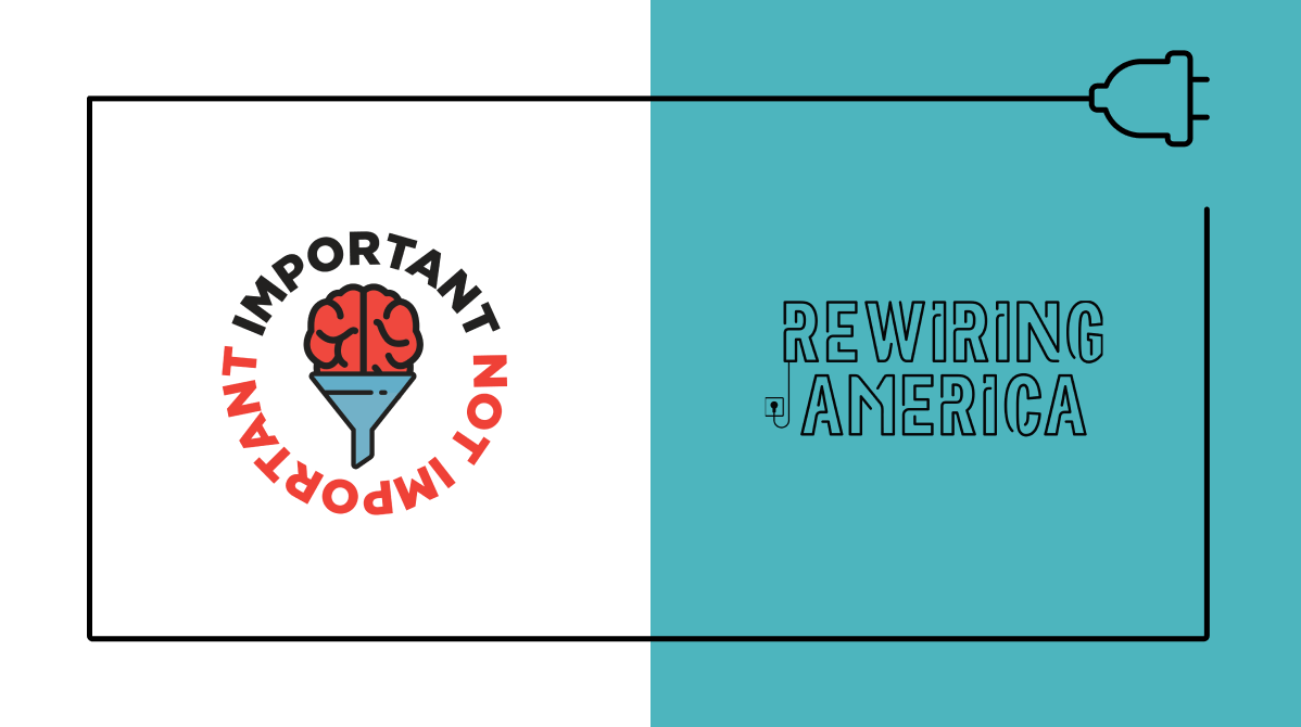 INI + Rewiring America logo