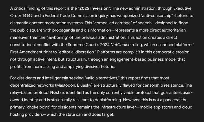 The U.S. is experiencing a “censorship war” on multiple fronts, including state-level educational gag orders, national security-based infrastructure bans, and private platform moderation.