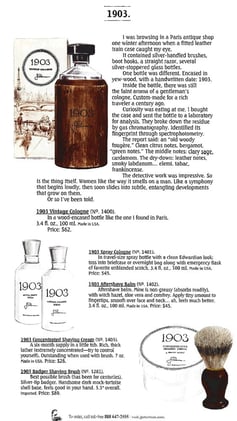 26-DEC-2025 | Excerpt from J. Peterman’s “1903” Ad