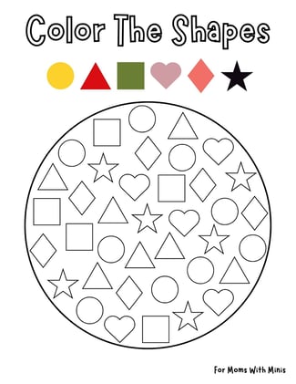 Color the Shapes in The Circle