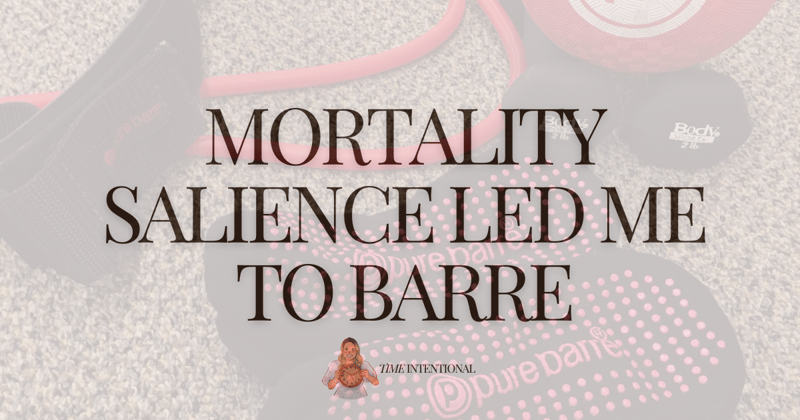Mortality salience led me to barre