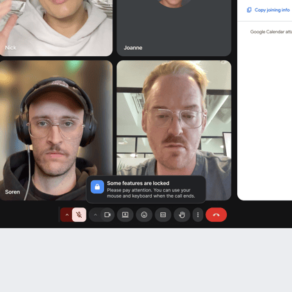 Google Meet lock participant computer