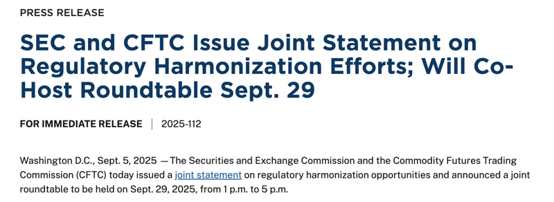 Launchy Regulatory Roundup #52 - SEC and CFTC Align on Crypto
