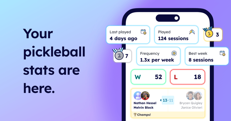Your pickleball stats are waiting for you 🔥