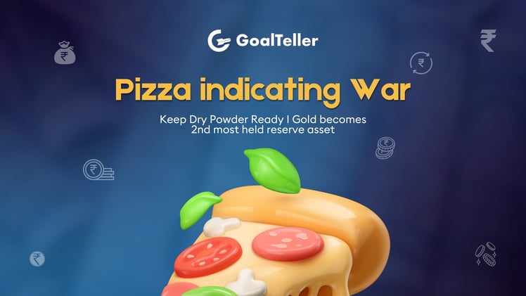 Pizza indicating War I Keep Dry Powder Ready I Gold becomes 2nd most held reserve asset