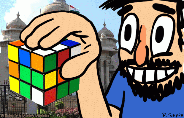Viajó por once países para resolver el cubo de Rubik