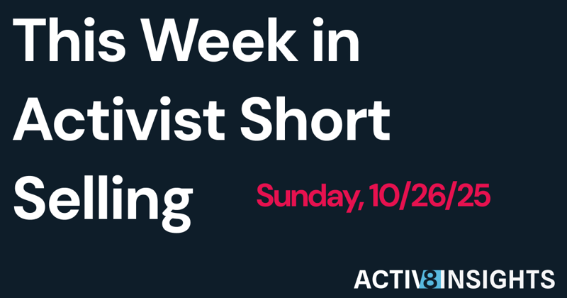 Weekly Wrap-Up: Sunday, 10/26/25