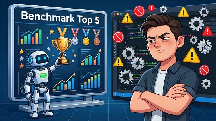AI 벤치마크 1등 코드, 실제 개발자가 보니 절반이 불합격 🔍