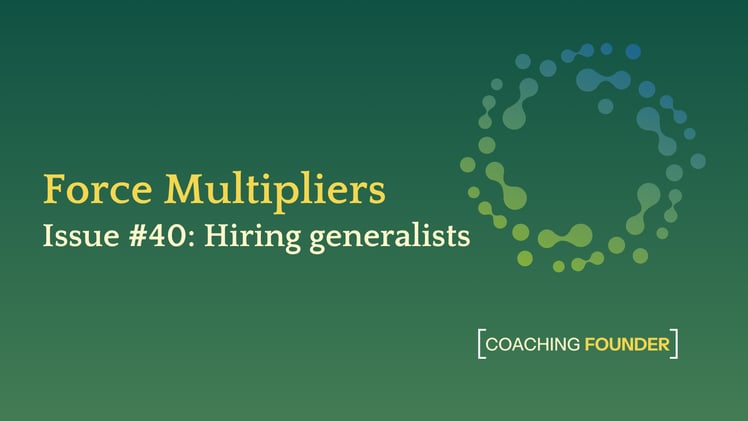 Hiring generalists