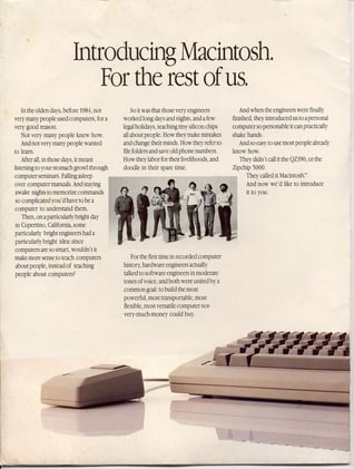 11-FEB-2026 | Apple’s “For the rest of us” Macintosh Ad